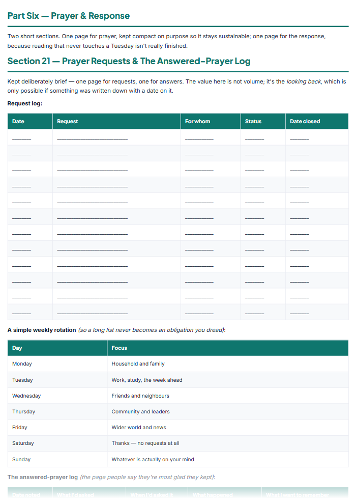 Bible Reading Plan & Scripture Study Kit (Printable PDF) — sample page 3