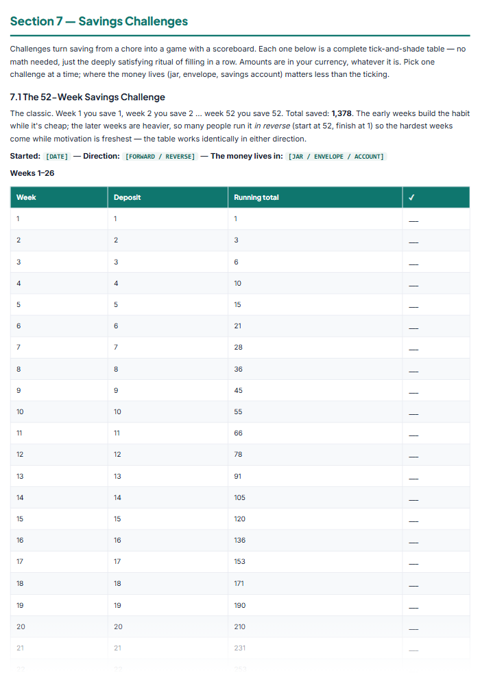 Budget Binder Printables: Bill Tracker, Paycheck & Savings — sample page 2