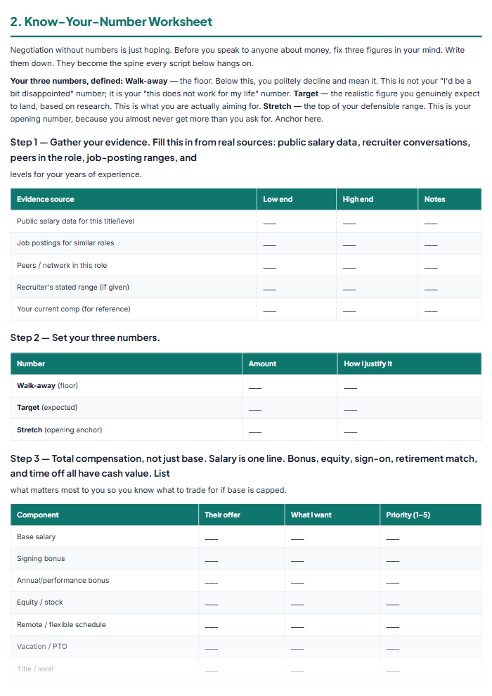 Career & Interview Kit — sample page 1