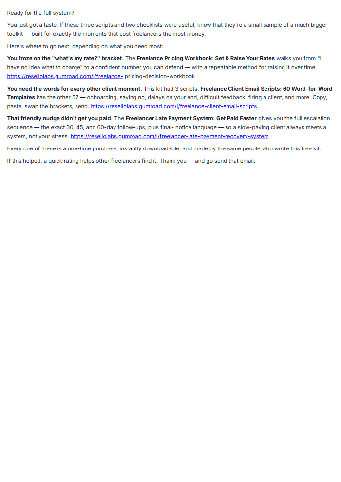 Free Freelance Get-Paid Starter Kit — sample page 2