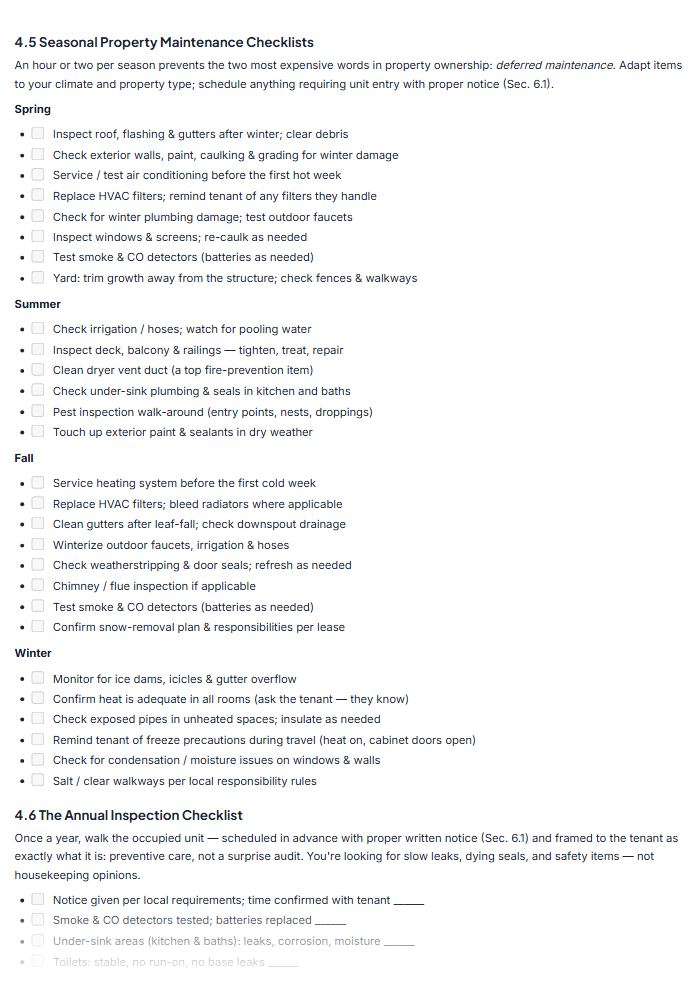 Landlord Forms & Rental Property Kit: 30+ Templates (PDF) — sample page 2