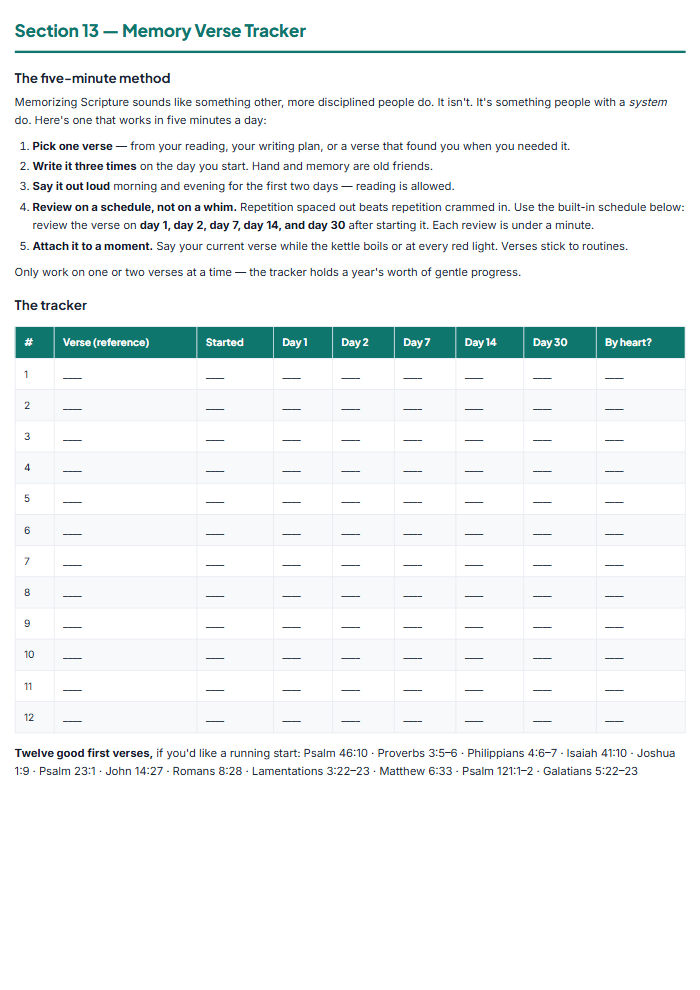 Prayer Journal & Bible Study Printables (PDF Kit) — sample page 3